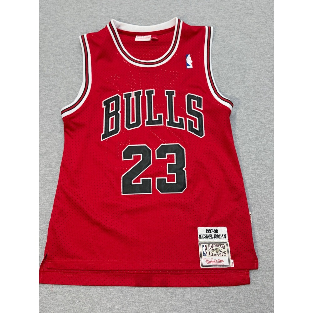 Mitchell & Ness Michael Jordan 23 Chicago Bulls 1997-98 Jersey Red Mens‎ 44 L